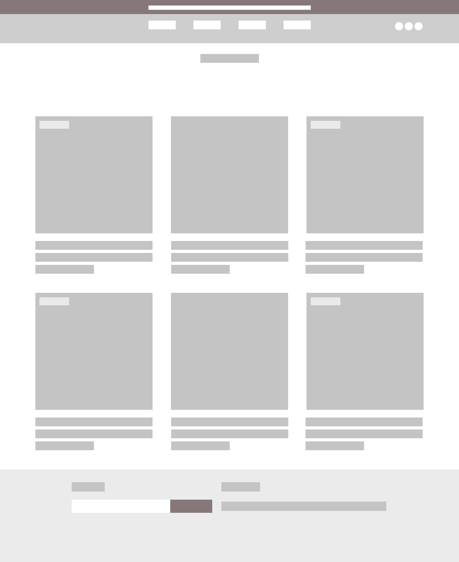 Product list wireframe